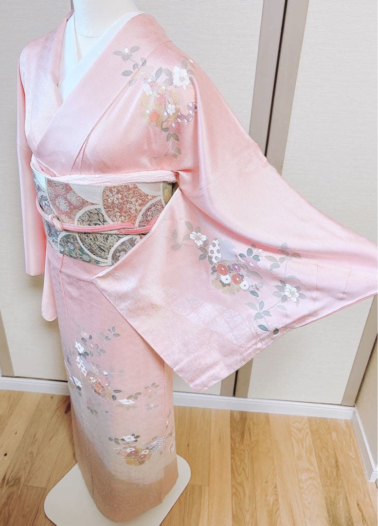 20日まで　訪問着　フルセット 裄67 卒業式　入学式　お宮参 S M袋帯