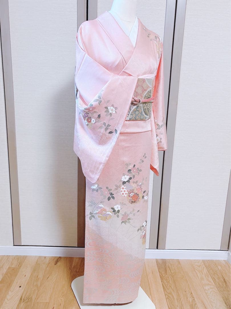 20日まで　訪問着　フルセット 裄67 卒業式　入学式　お宮参 S M袋帯