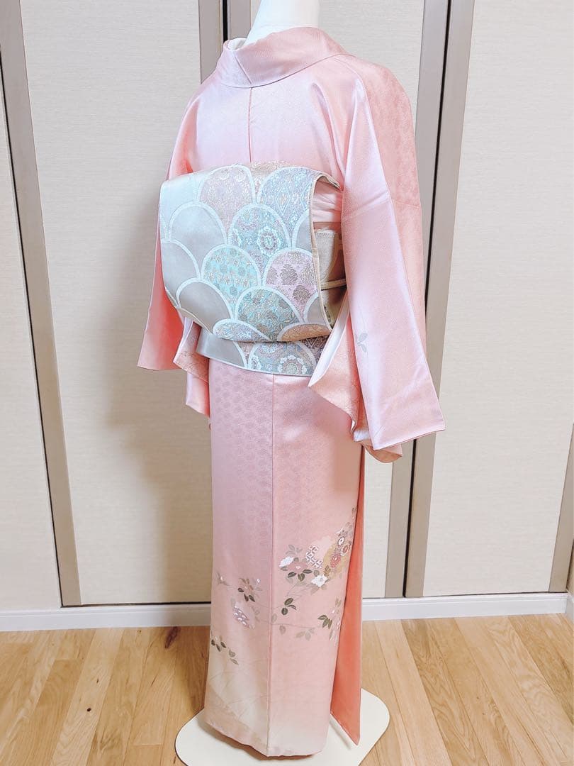 20日まで　訪問着　フルセット 裄67 卒業式　入学式　お宮参 S M袋帯