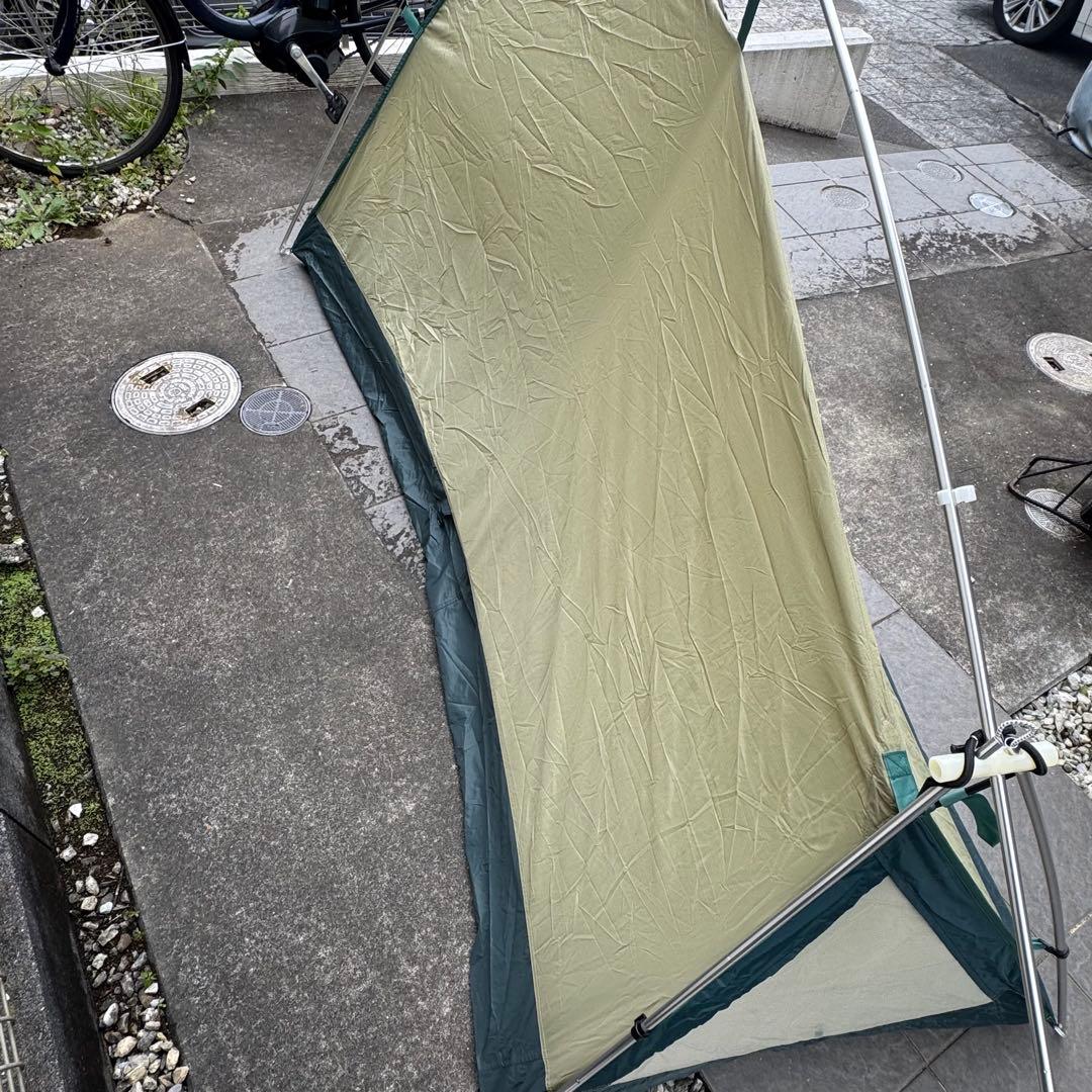 美品モンベル　ムーンライトテント2型アイボリー　純正グランドシート付ゆるキャン