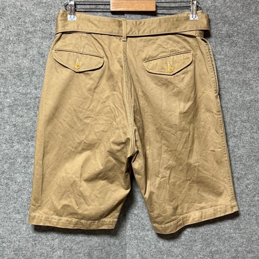 COMOLI グルカパンツ　ベルテッドチノショートパンツ　ショーツ　チノパン