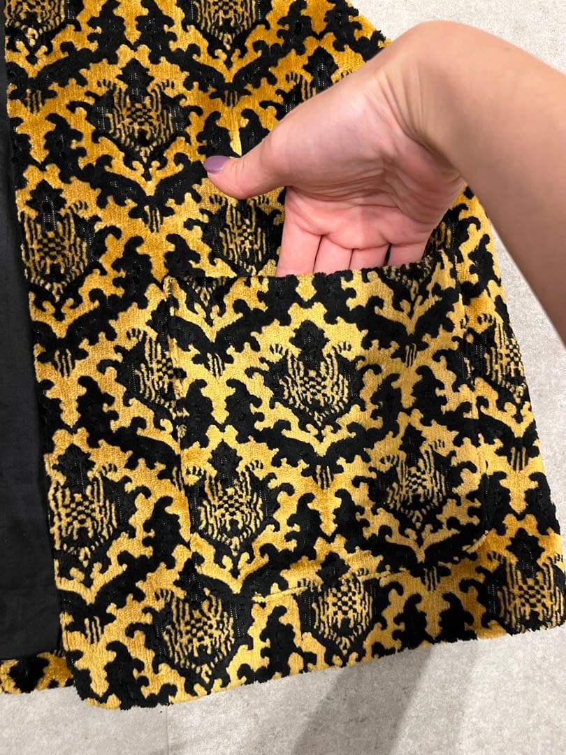 6 roku カットパイルジャガードベスト