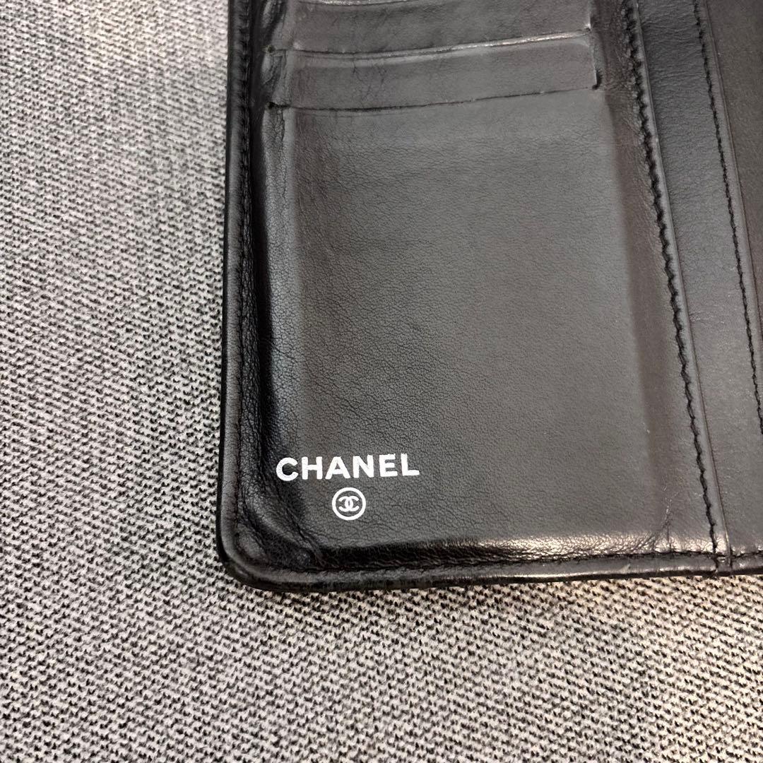CHANEL 美品　長財布　ブラック　キャビアスキン　ココマーク　シルバー金具
