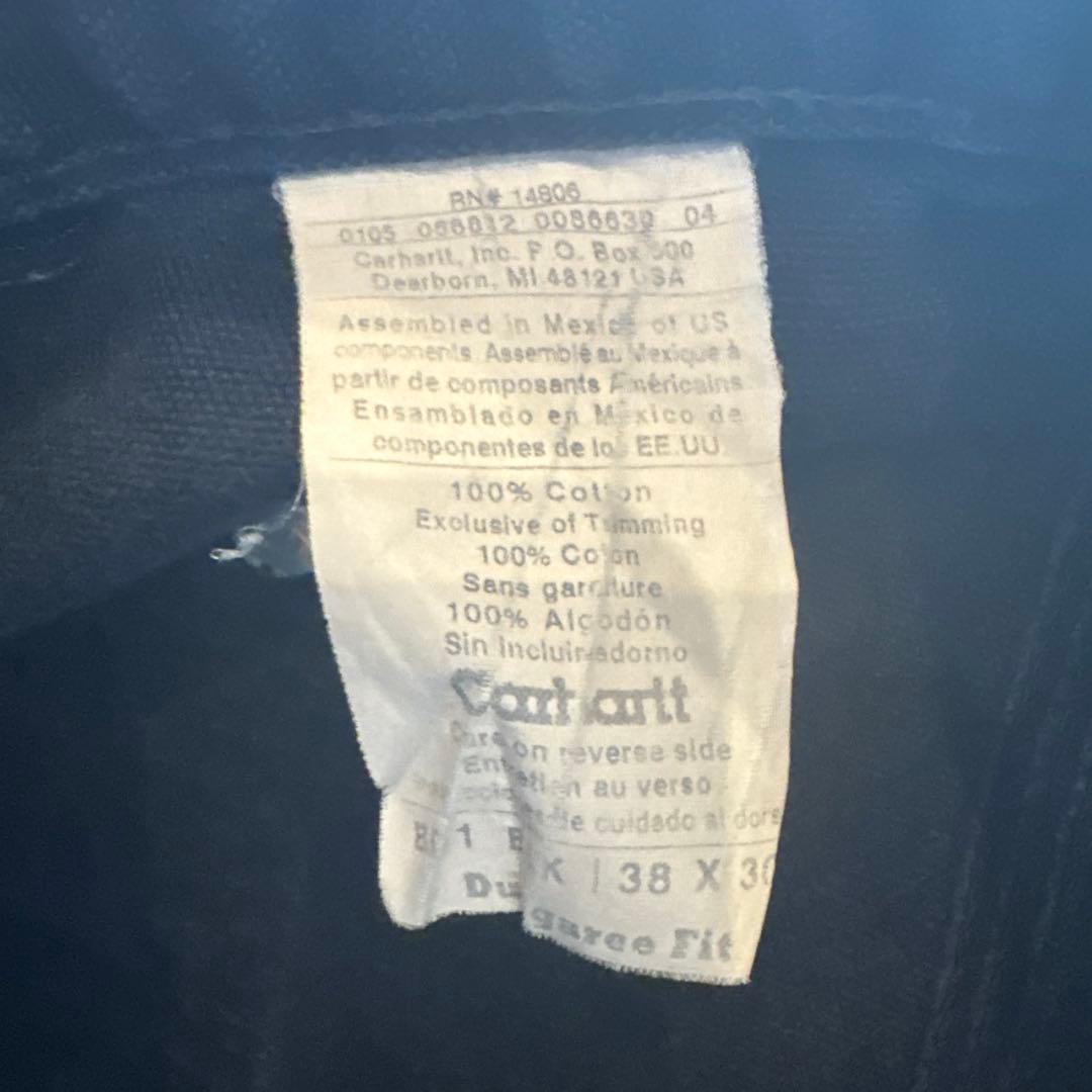 W38L30 CARHARTT ダブルニー ダックペインターパンツ ブラック