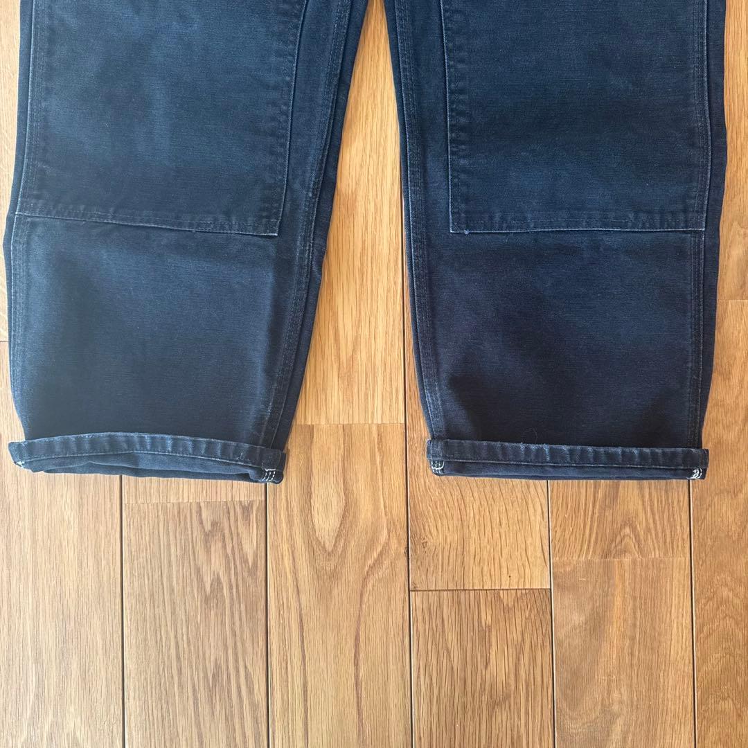 W38L30 CARHARTT ダブルニー ダックペインターパンツ ブラック