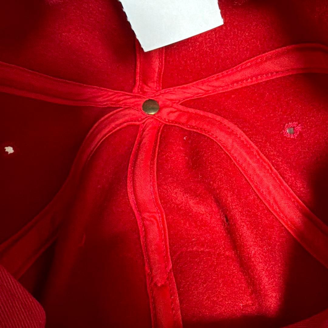 Polo byラルフローレン　赤色 ベースボールキャップ　LヴィンテージUSA製