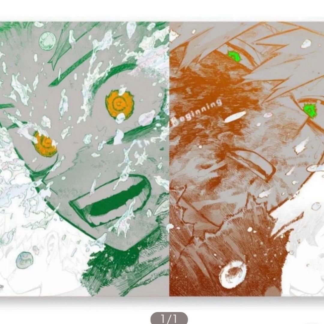 ヒロアカ　原画展　アートポスター　緑谷　デク 爆豪勝己 ダイナマイト