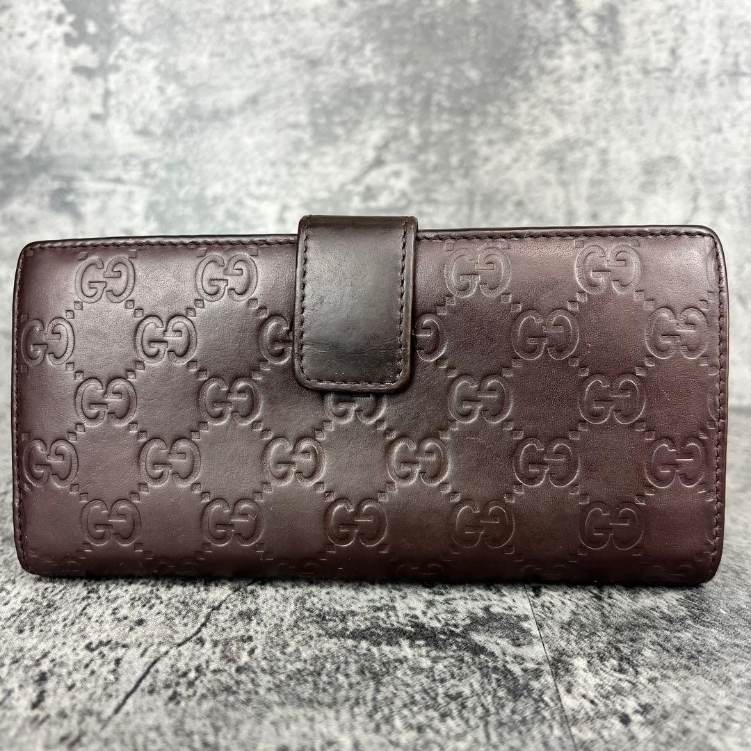 GUCCI グッチシマ ハートクレストWホック長財布