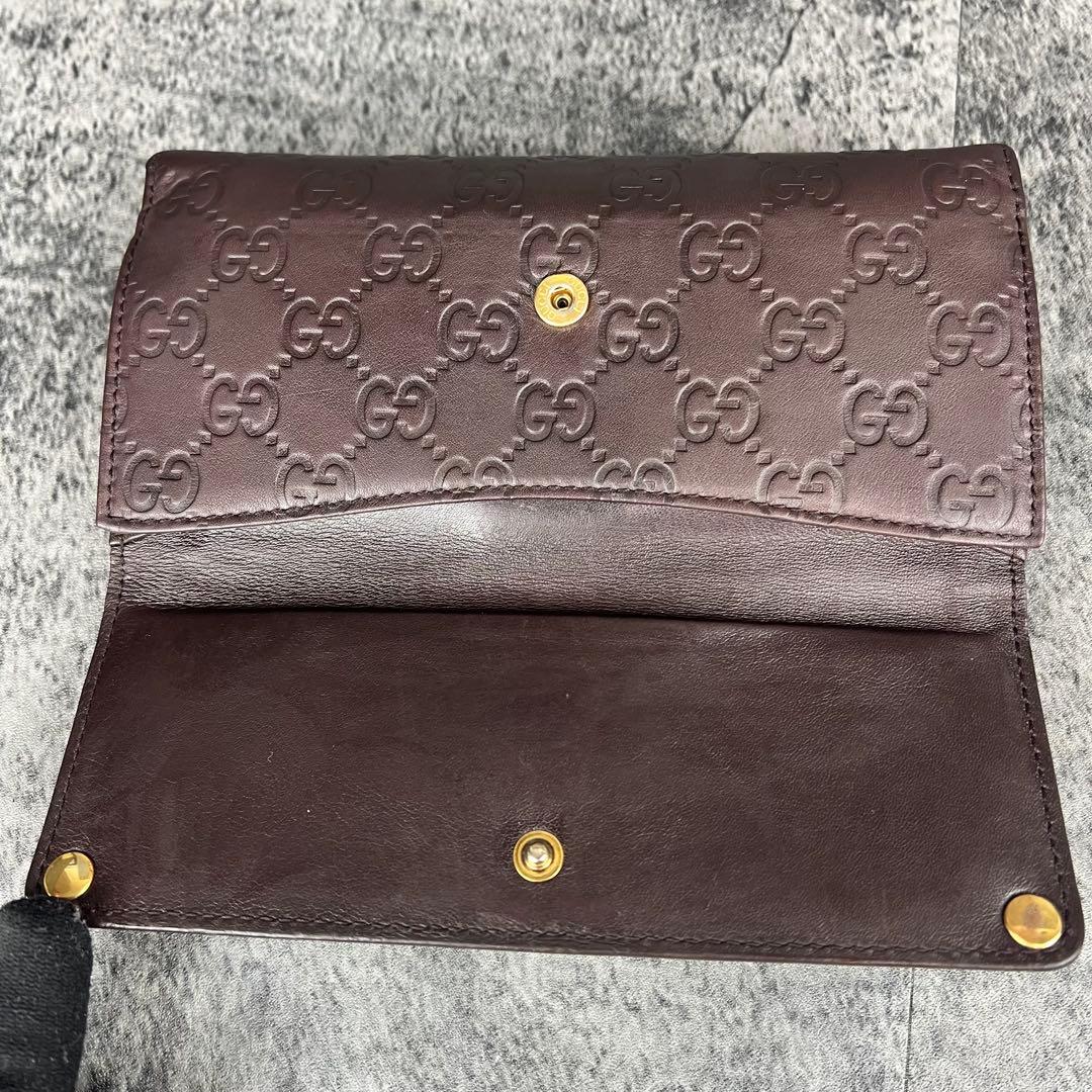 GUCCI グッチシマ ハートクレストWホック長財布