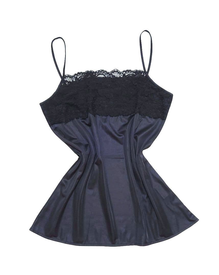 新品 タグ付き シフォン レースチュニック ブラック