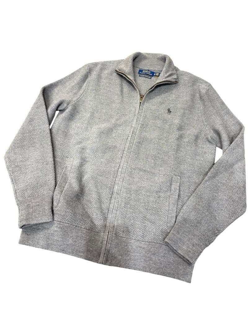 極美品　ポロラルフローレン　ウォッシャブル　ウール　ドライバーズ　フルジップ