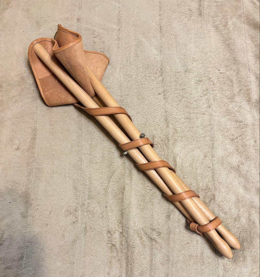 ヨーロッパ製ヌメ革折りたたみチェア　3脚