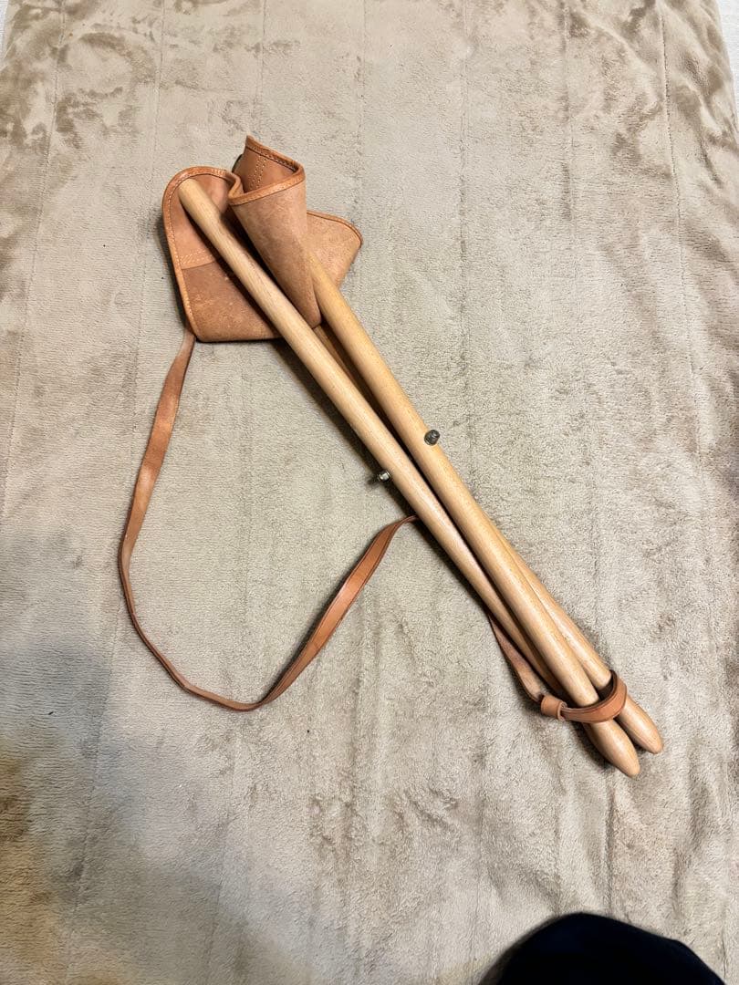 ヨーロッパ製ヌメ革折りたたみチェア　3脚