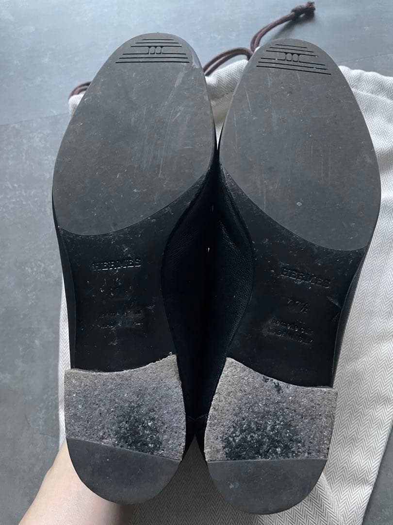 味噌汁さま専用エルメス　モカシンパリローファー黒