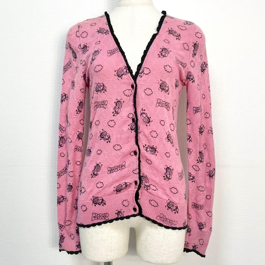 y2k❤️ 00s HYSTERIC GLAMOUR bee ロゴ カーディガン