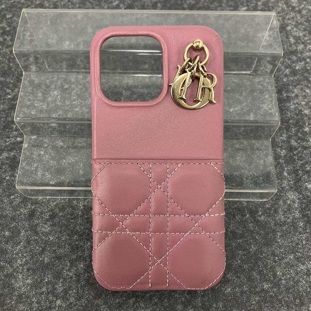 大人気☆クリスチャン ディオール☆iPhone13Proケース☆レザー☆ピンク！
