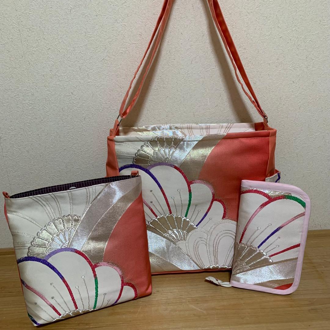 59、ななせ　帯153・137・248・ハギレ59　ショルダー3点他