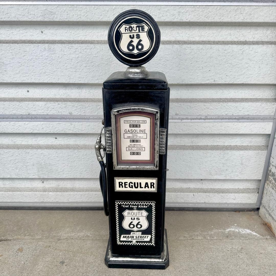 アメリカン雑貨 CDタワー 収納 ケース キャビネット ガスポンプ型 ルート66