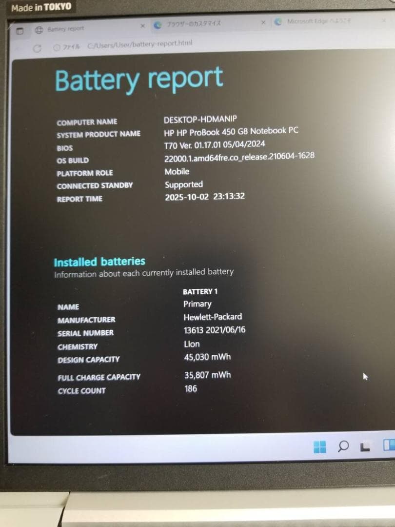 R79美品 HP ProBook 450 G8 i7◆16GB◆SSD256GB