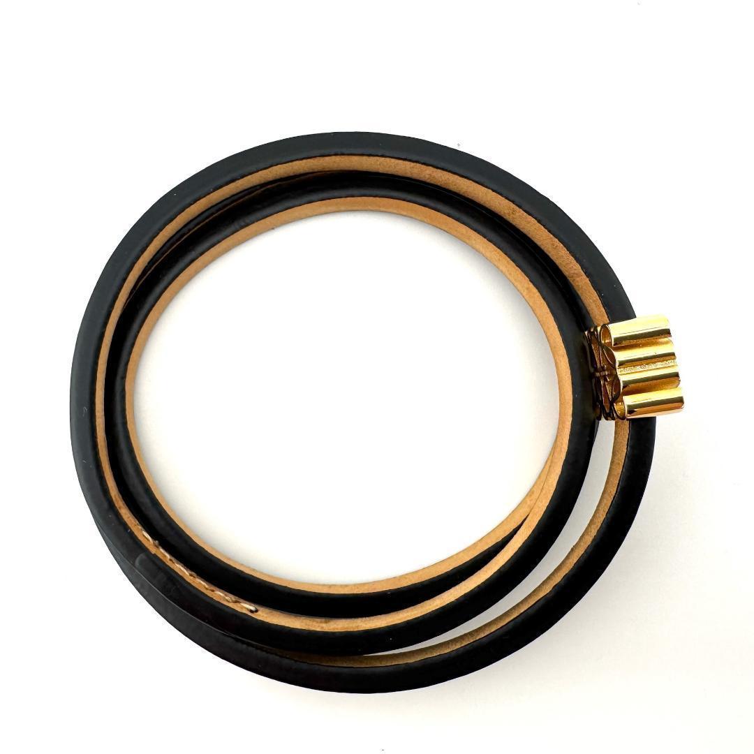 ロエベ アナグラム ツイスト バングル J920240 ブレスレット レザー