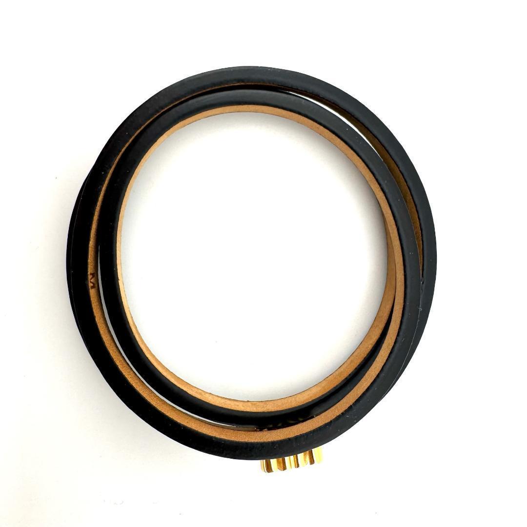 ロエベ アナグラム ツイスト バングル J920240 ブレスレット レザー