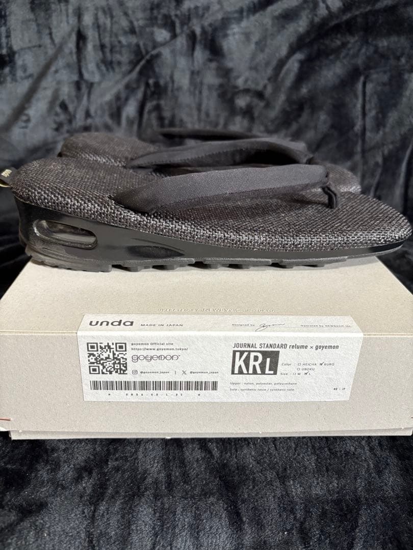 goyemon SETTA×SNEAKER unda 雲駄 Sumi サイズL