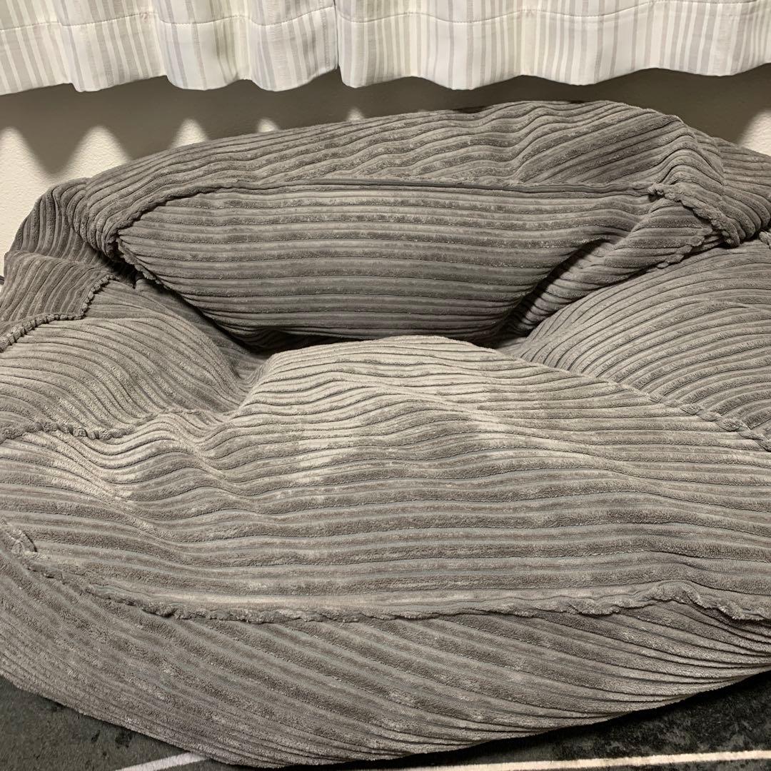 lounge pug のんびりビーズクッションチェア グレイ