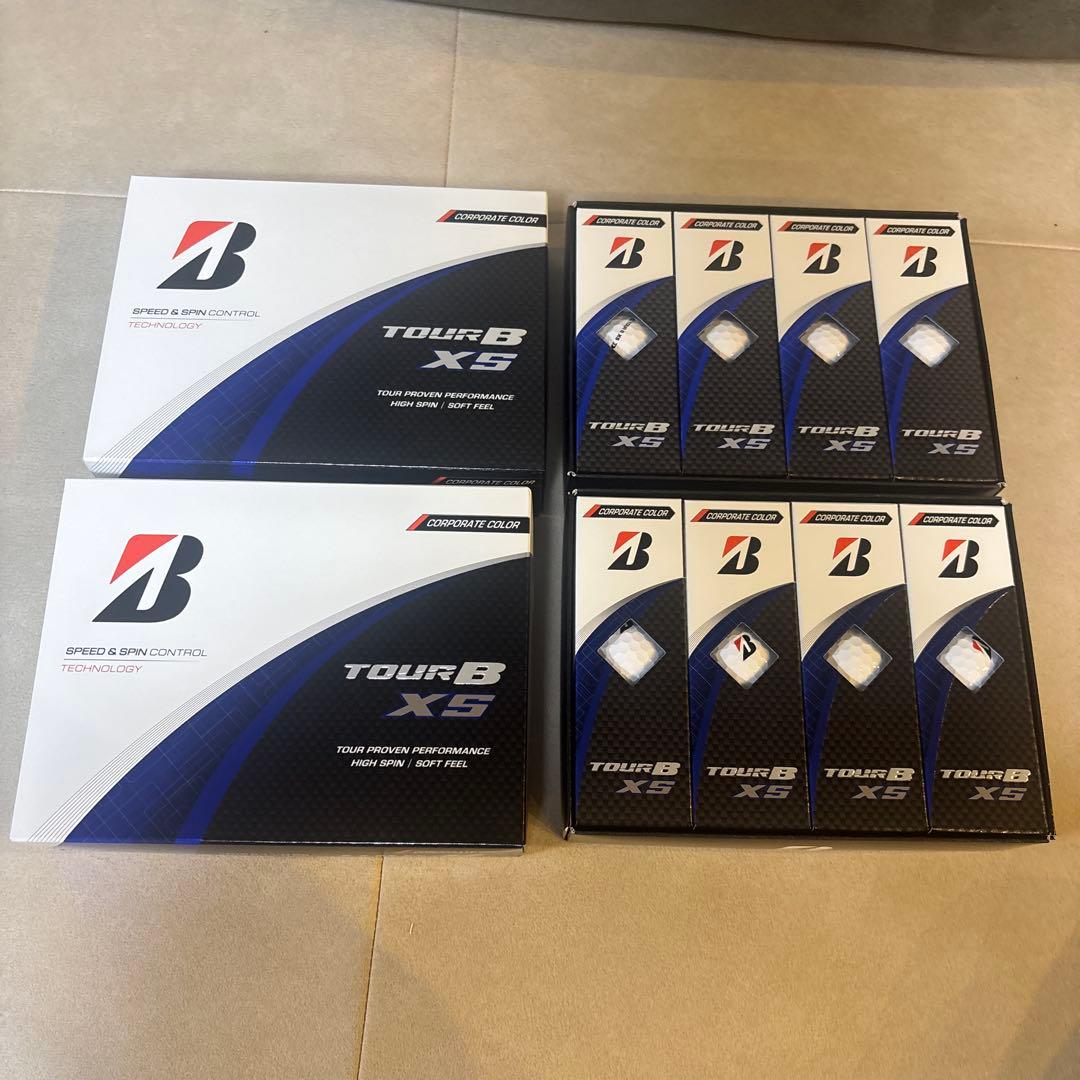 新品未使用ブリヂストン TOUR B XS ゴルフボール 2箱コーポレートカラー