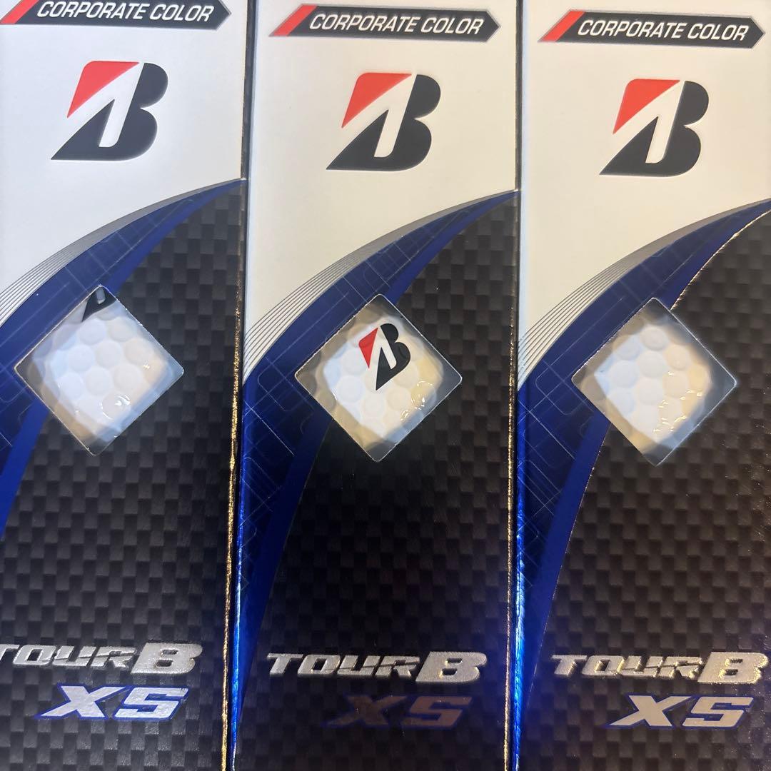 新品未使用ブリヂストン TOUR B XS ゴルフボール 2箱コーポレートカラー