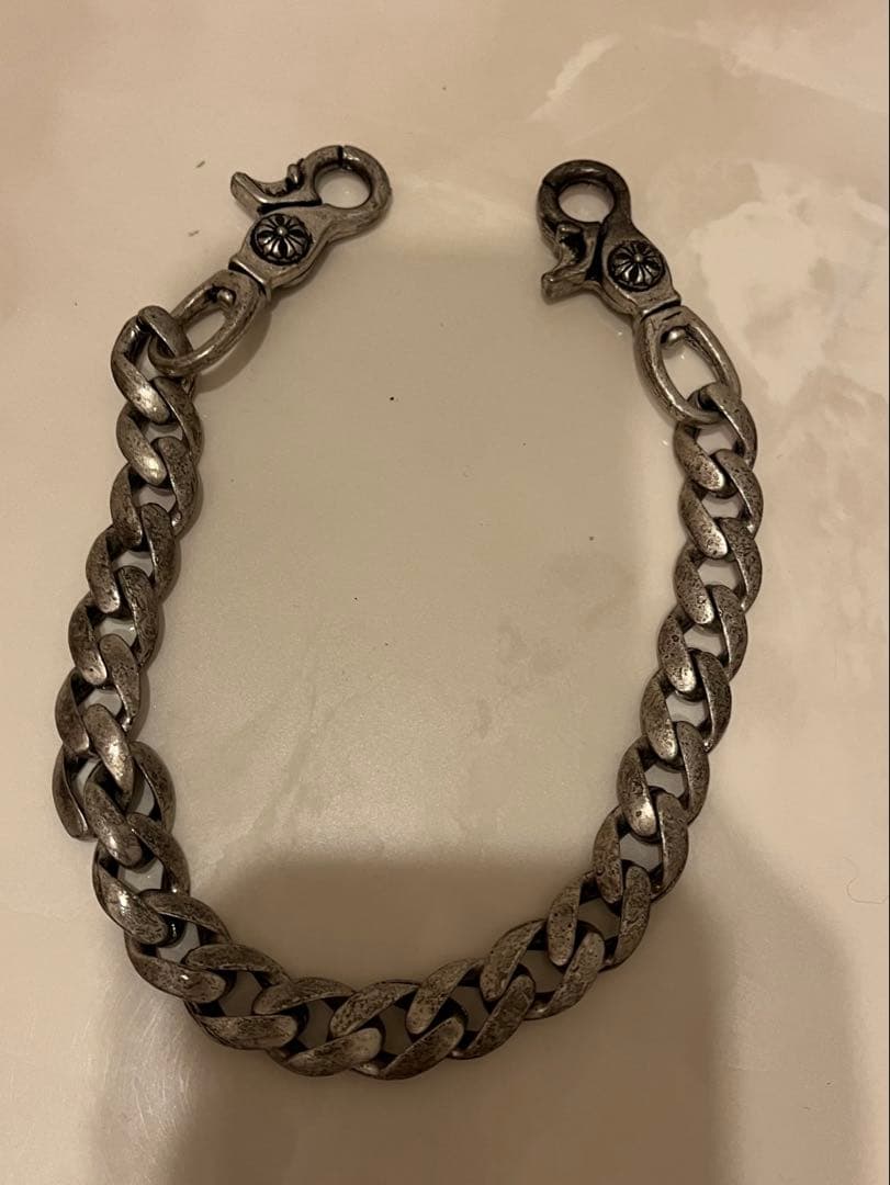 シルバー ウォレットチェーン カラビナ式