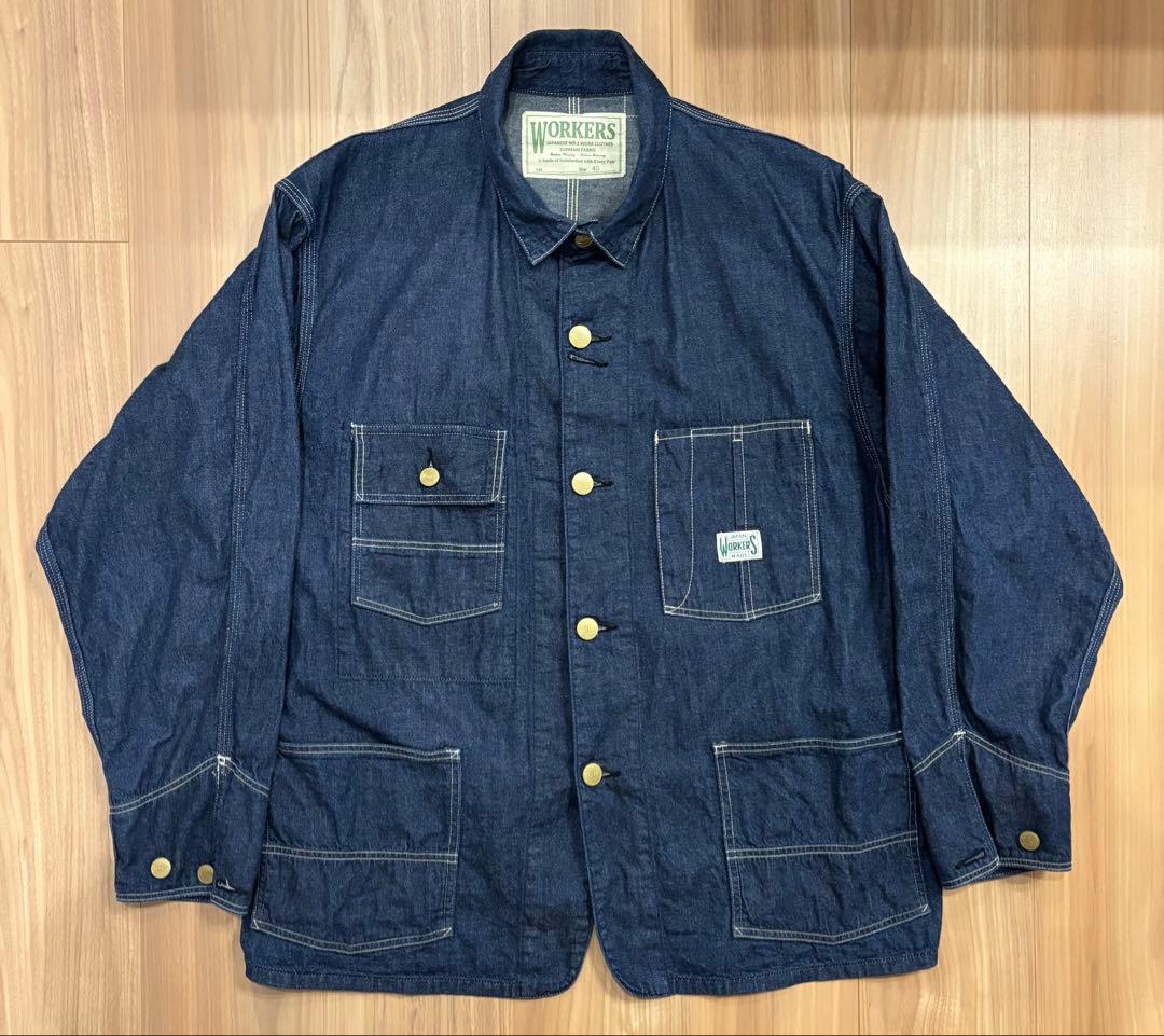 ゆ*ん様 WORKERS カバーオール インディゴ 40