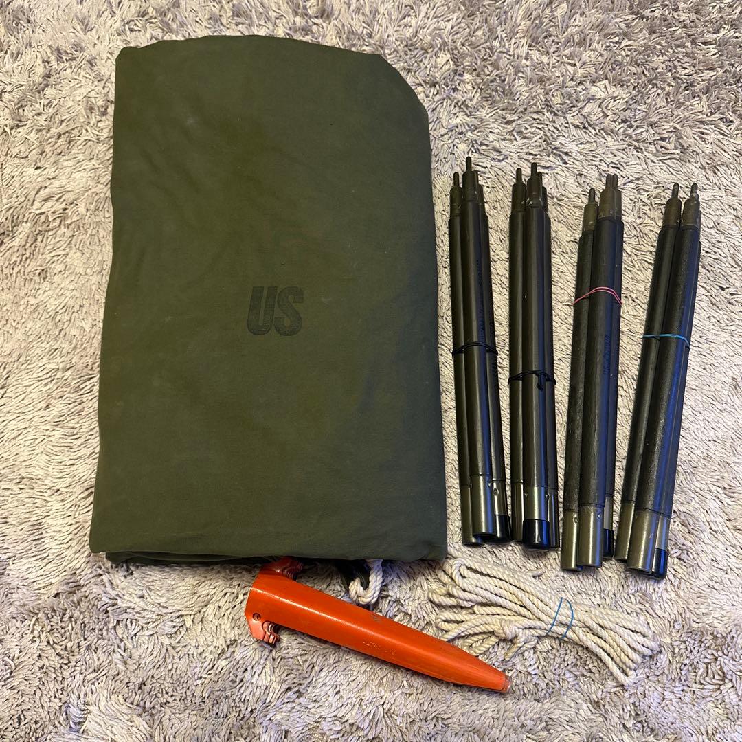 軍幕 USパップテント2枚 ファスナー加工 値下げ