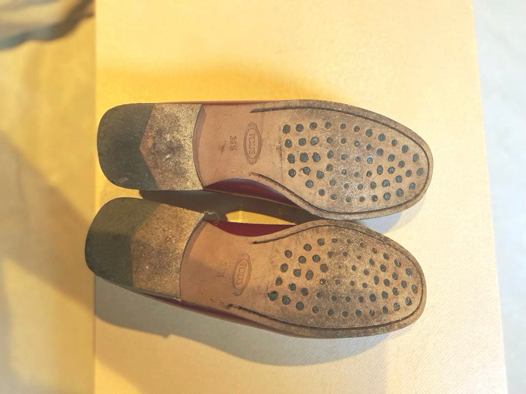 TOD,Sトッズ　ローファー　36.5 バーガンディ