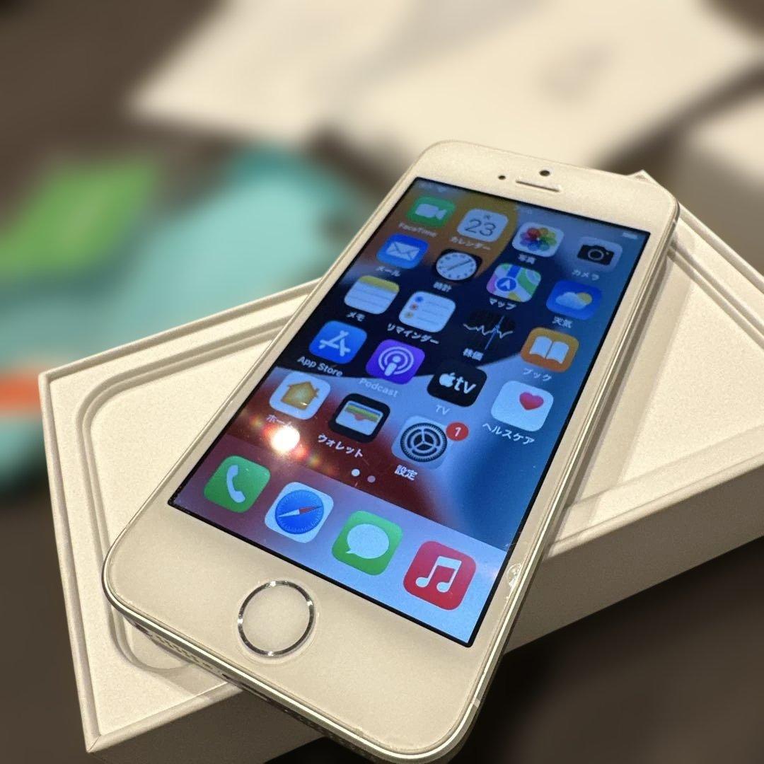 レア★Apple iPhoneSE 32GBシルバー本体ケース箱付きdocomo