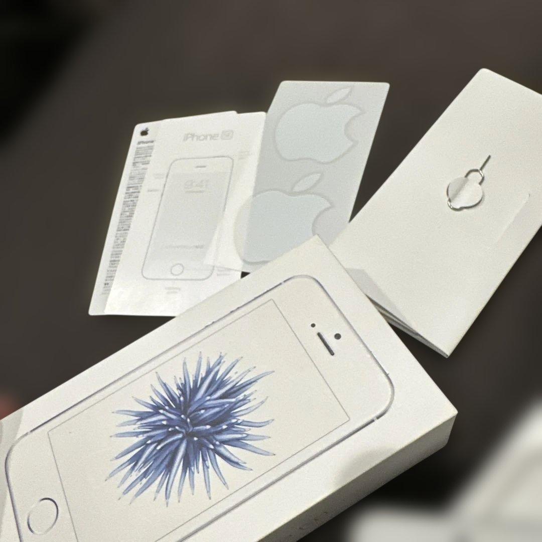 レア★Apple iPhoneSE 32GBシルバー本体ケース箱付きdocomo