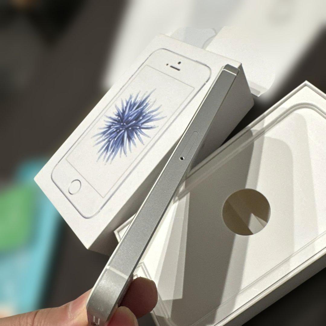 レア★Apple iPhoneSE 32GBシルバー本体ケース箱付きdocomo