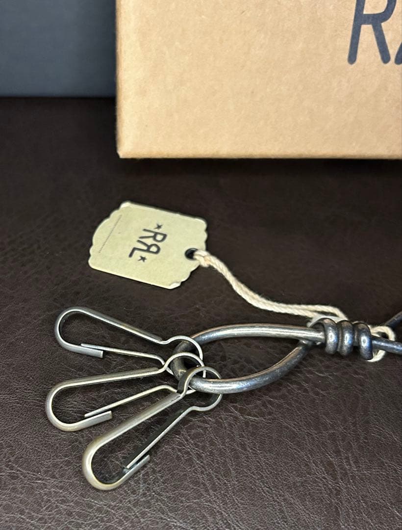 RRL ラルフローレン　レザー製キーホルダー　キーフォブ