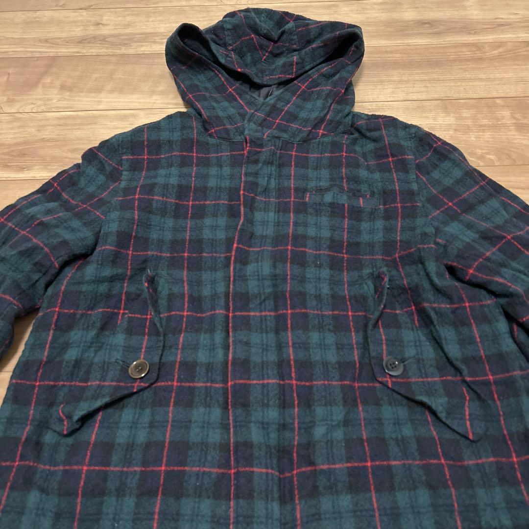 UNDERCOVER 14AW チェック柄縮絨モッズコート アンダーカバー