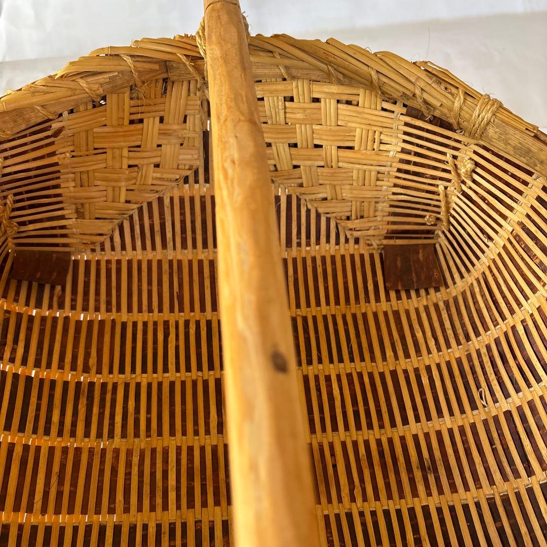 竹製籠　竹製円形 直径約40cm