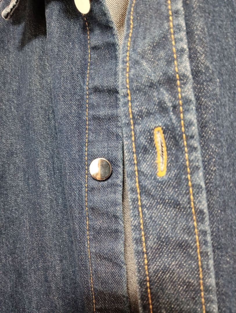 PLAN C デニムシャツ ブラウン襟