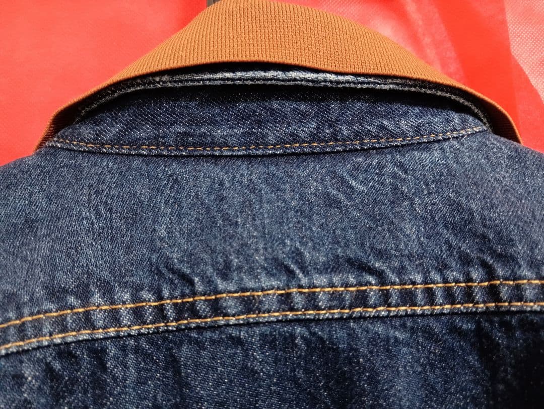 PLAN C デニムシャツ ブラウン襟