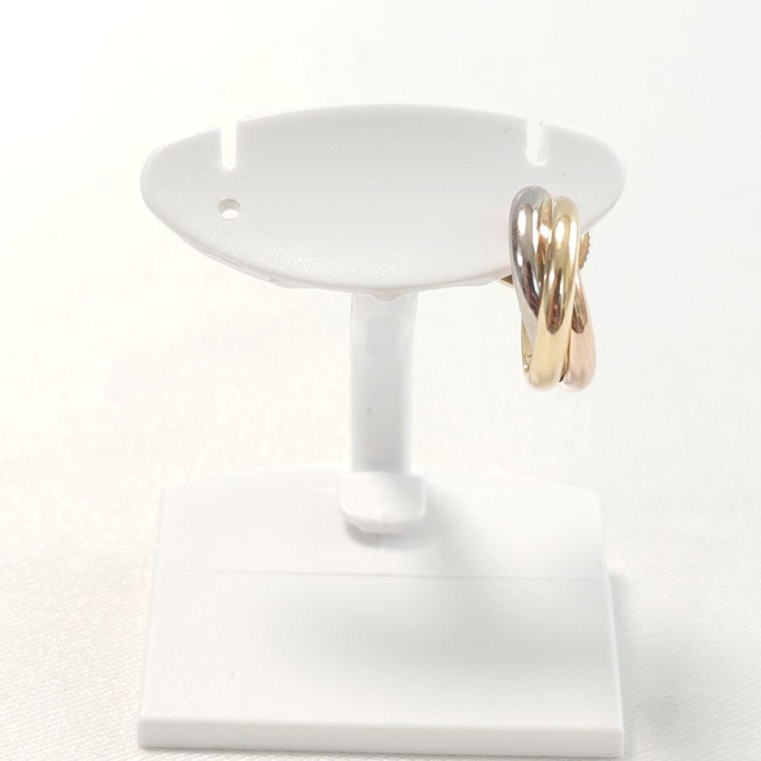 【磨き済】カルティエ トリニティ フープ ピアス 片耳用 6816
