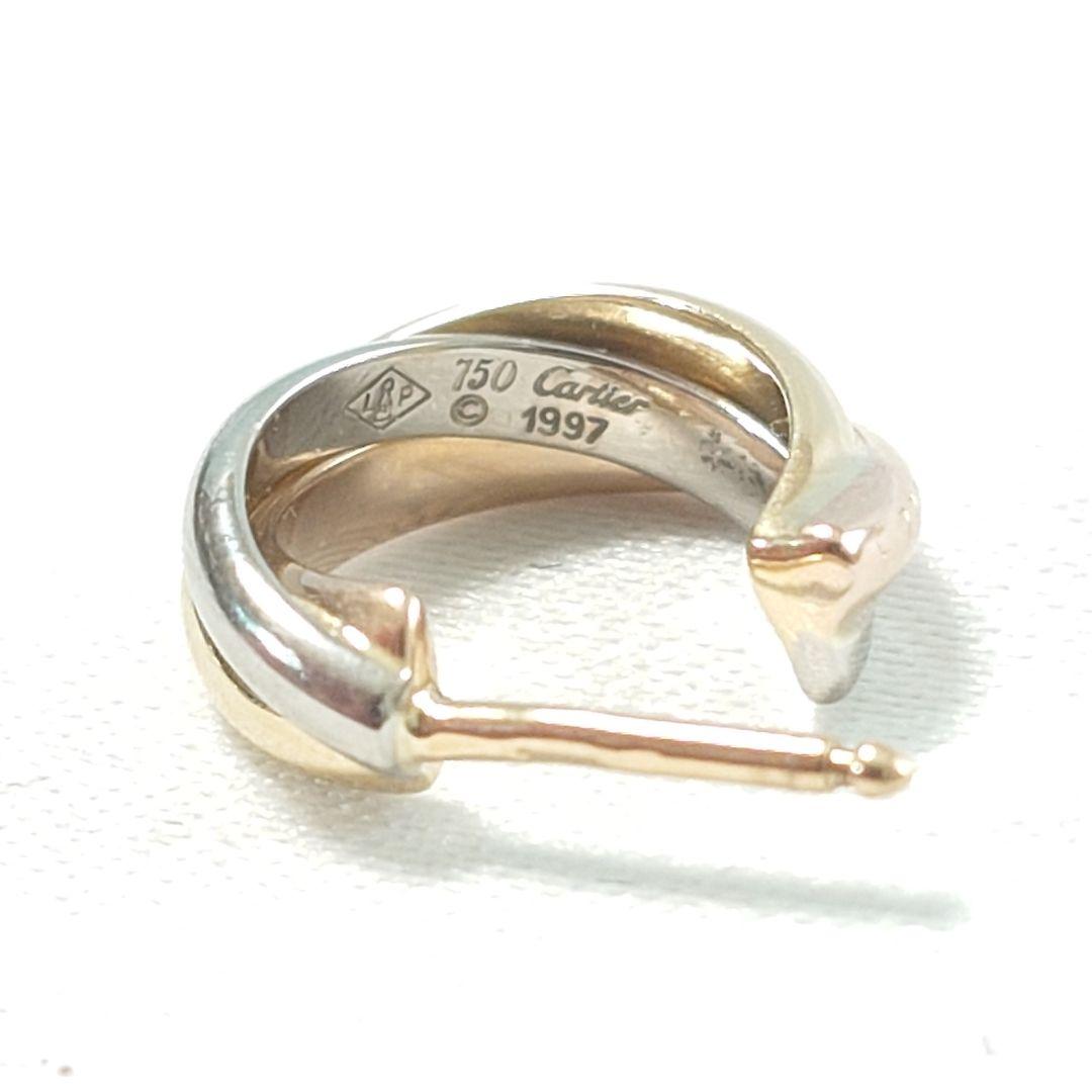 【磨き済】カルティエ トリニティ フープ ピアス 片耳用 6816