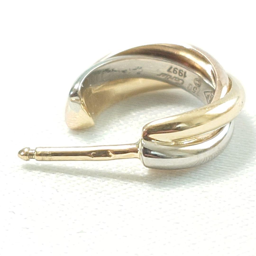 【磨き済】カルティエ トリニティ フープ ピアス 片耳用 6816