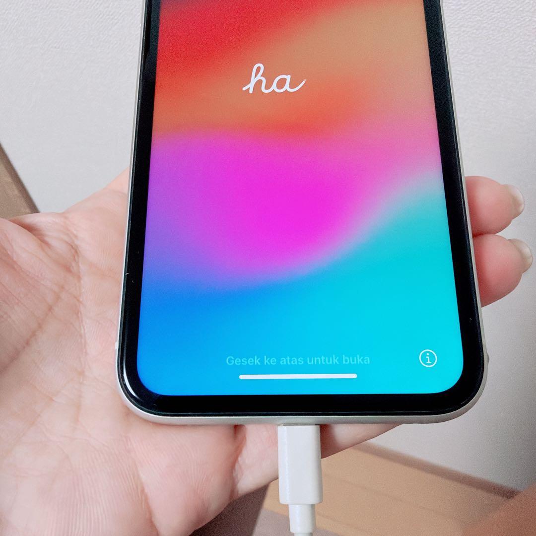 【動作確認済】Apple iPhone 11 ホワイト　白　本体　良品　85%