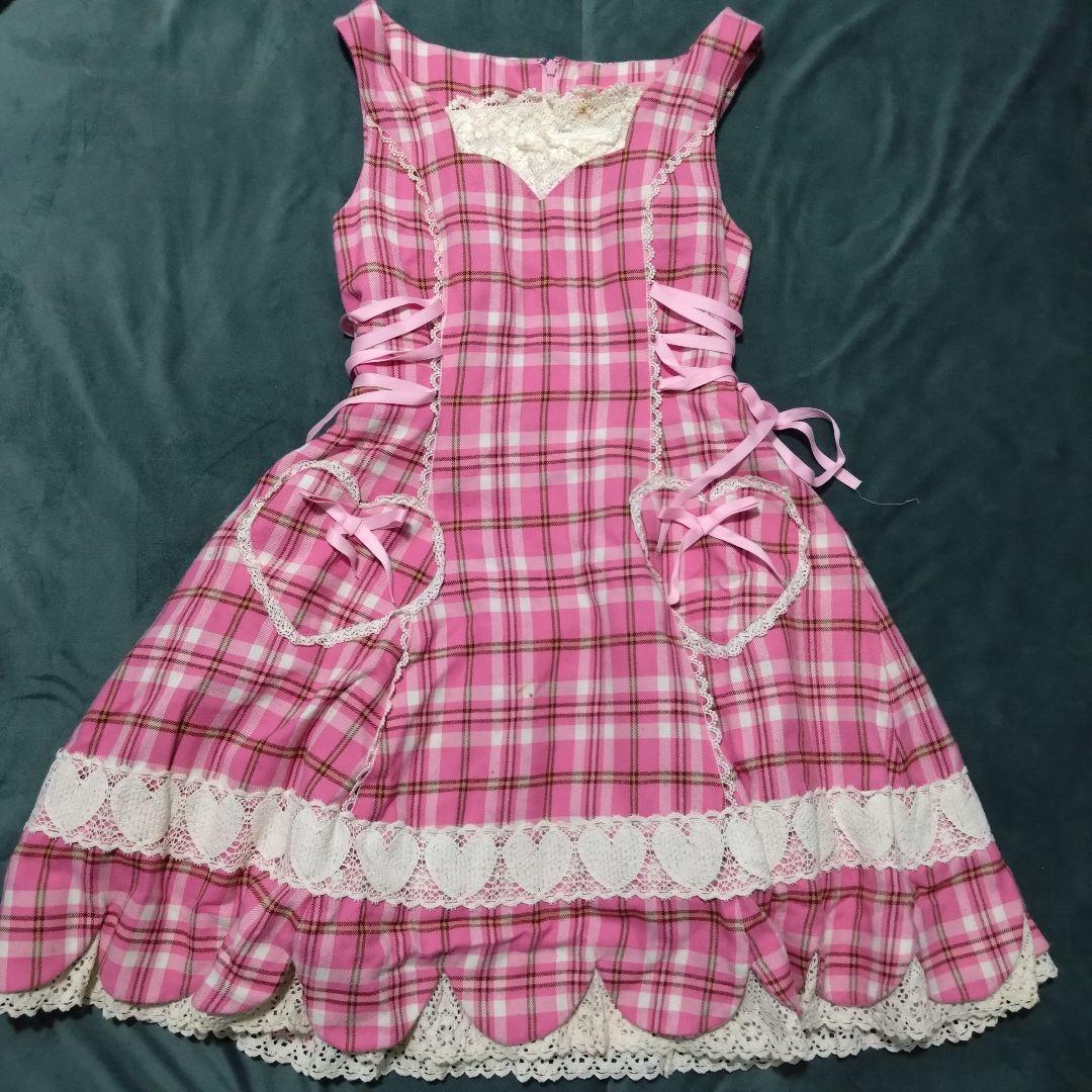 Angelic Pretty♡タータンチェック裾スカラップJSK♡初期タグレア♡