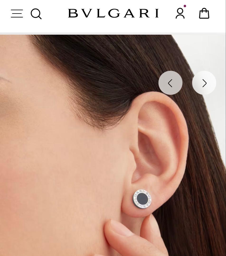 【美品】BVLGARI ブルガリ オニキス ピアス 片耳