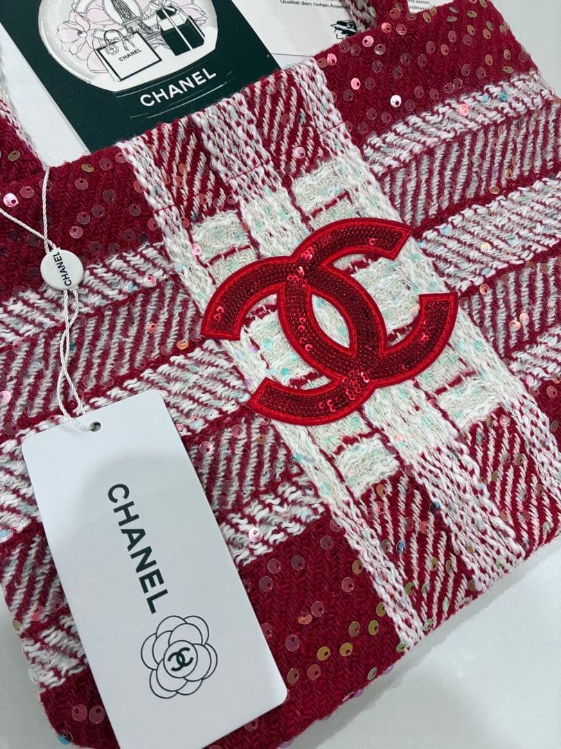 CHANEL トートバッグ スパンコール　シャネルノベルティ　バッグ　2点