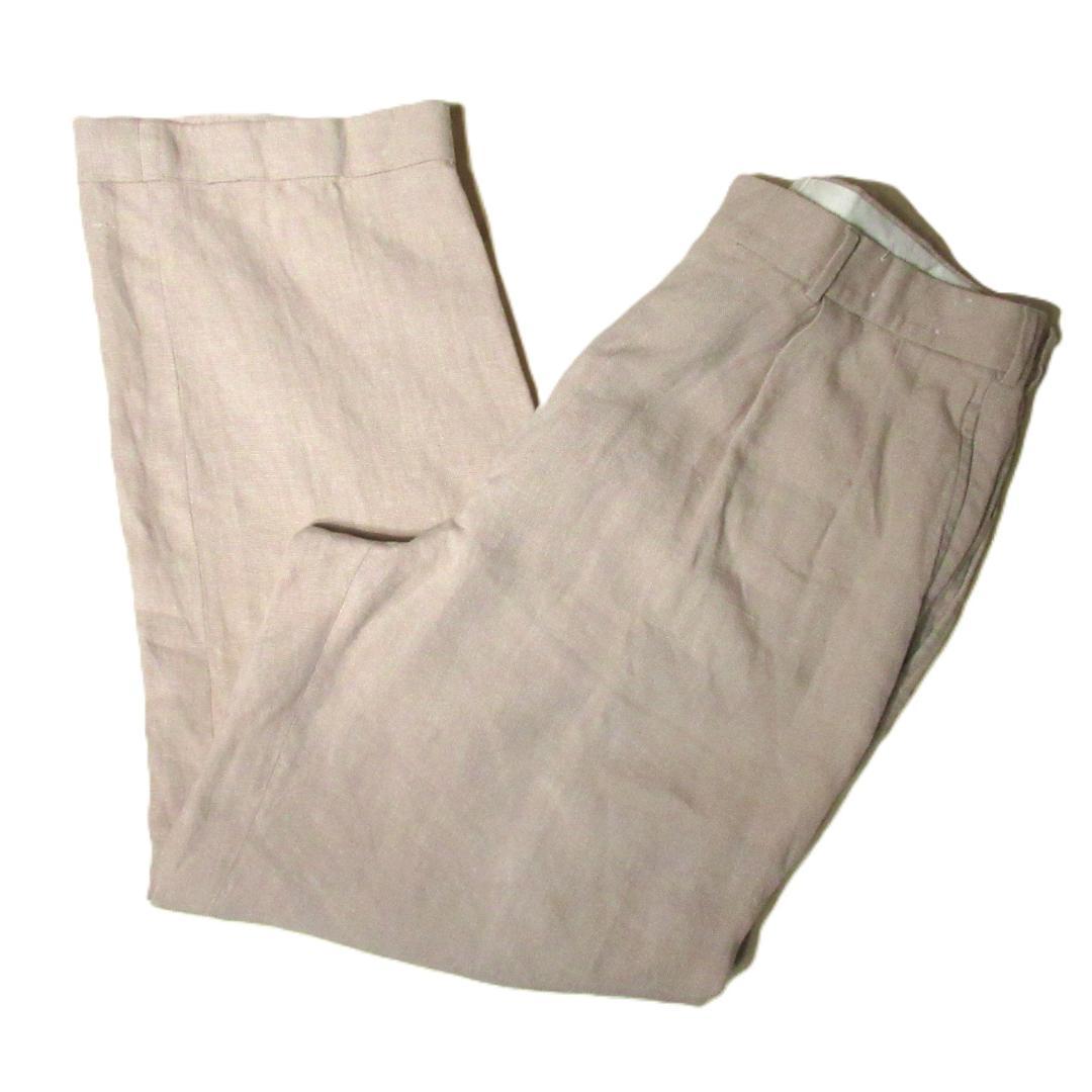 90's 2タック リネンワイドスラックス Ralph Lauren ベージュ