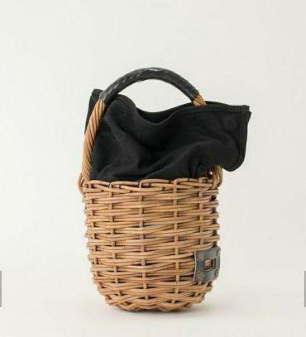 ebagos エバゴス　カゴバッグ　ブライドルマグ　黒